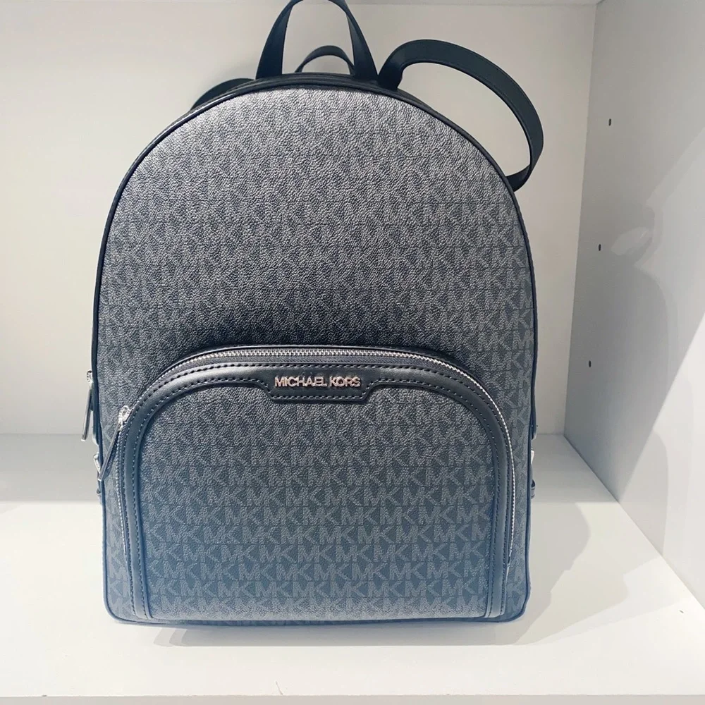 Michael Kors Jaycee Large Backpack in black signature